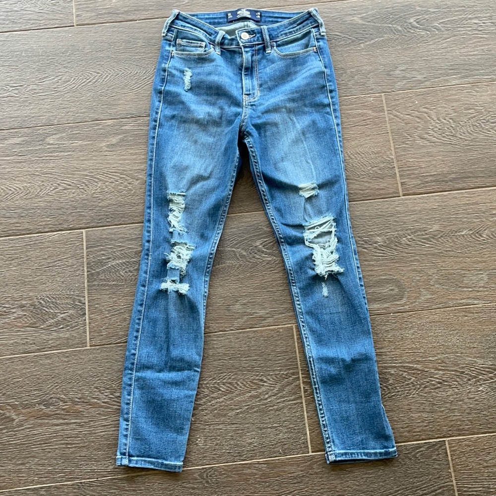 Hollister Destroyed High Rise Super Skinny Jeans - Size 3S